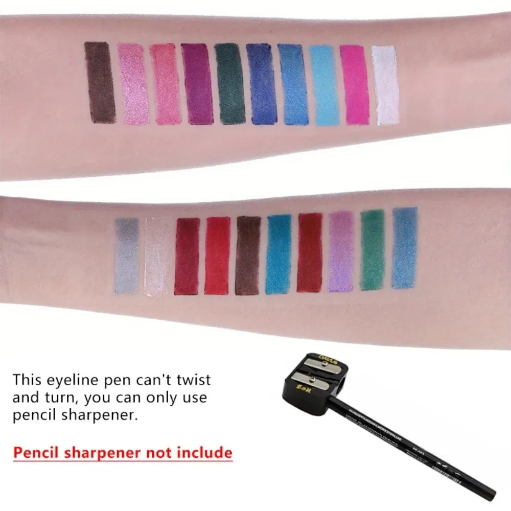 17 Farben Perlglanz-Eyeliner-Stift, bunt, wasserdicht, langlebig, matt, glatt, leicht zu tragen, Lidschatten, Eyeliner-Stift, Augen-Make-up