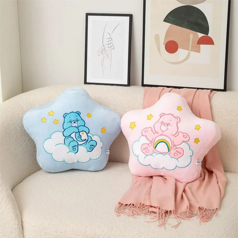 Care Bears Rainbow Bear Plush Pillow Star Moon Sun Heart Home Decor Stuffed Toys Dolls Cartoon Plush Decoration Pillow