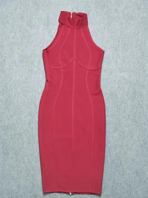 Sexy Summer Elegant Dress Elastic White Solid Stretched Empire Bodycon Dress 2024 Women Fashion Party Dress XL Wholesale