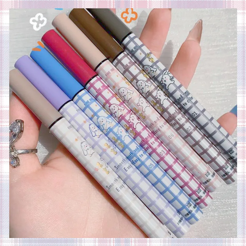 Crayon Eyeliner liquide coloré mat, imperméable, ne fleurit pas, stylo Eye-Liner liquide longue durée, maquillage pour les yeux, cosmétiques