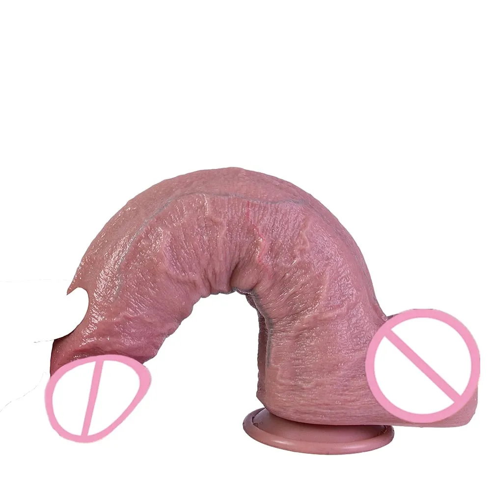 9.8cm Diam New Models Realistic Dildo Soft Silicone Penis with Suction Cup Lifelike Sex Toys for Women Vaginal Anal Masturbation