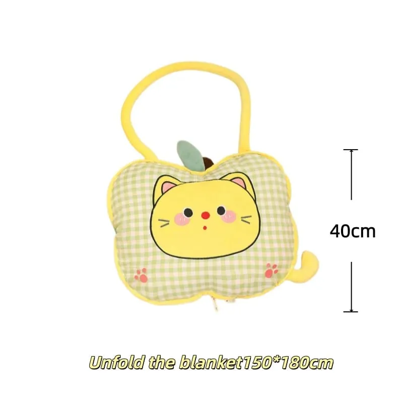 Apple Plush Pillow Cat Stuffed Cushion Kawaii Soft Sofa Cushion Air Conditioning Blanket Throw Pillow Adorably Birthday Gifts