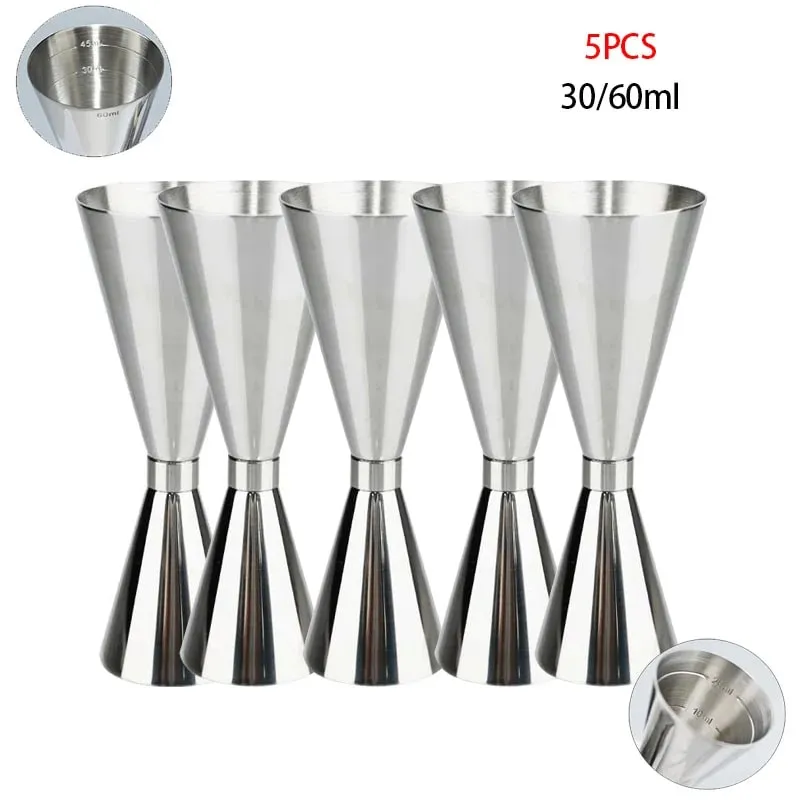 30/45/60/90ml Measuring Cup 304 Stainless Steel Measure Cup Cocktail Shot Drink Spirit Jigger Mixed Beaker Liquid Measuring Cups — image 10