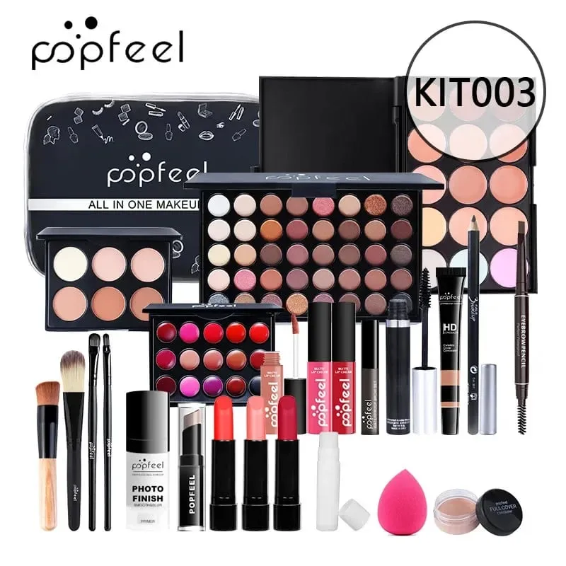 Christmas Makeup Gaveæske Foundation Eyeshadow Powder Long Lasting Lip Ink 27 stykker Fødselsdagsgaver Makeup til kvinder komplet sæt