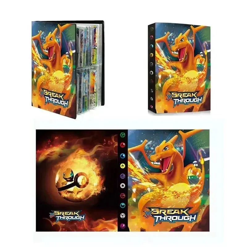 240pcs Fire Dragon Card& Diablo-Fire Dragon Card Book Charizard Cards Album Book Game Card VMAX GX Holder Binder Series Gift — image 11