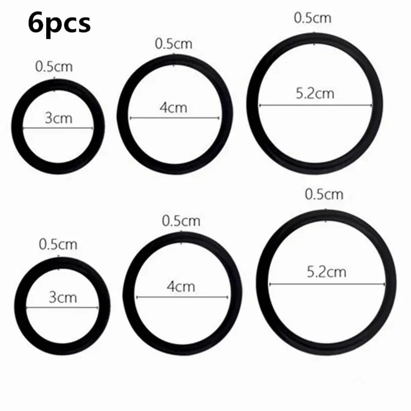 cheap 3/4/6/7/8 pcs Penis Rings Cock Rings Silicone Beaded Time Lasting Erection Sex Toys for Men Adult sex Games
