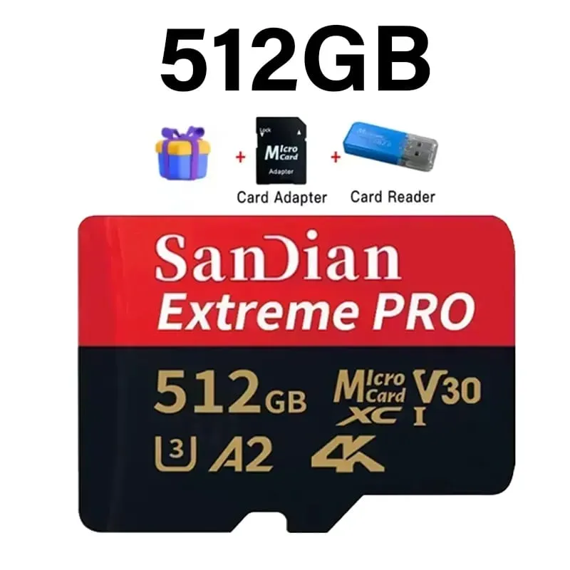 High-Speed 128GB Micro TF Card Class10 256GB Flash Card 512GB Memory Card for Smartphone Tablet