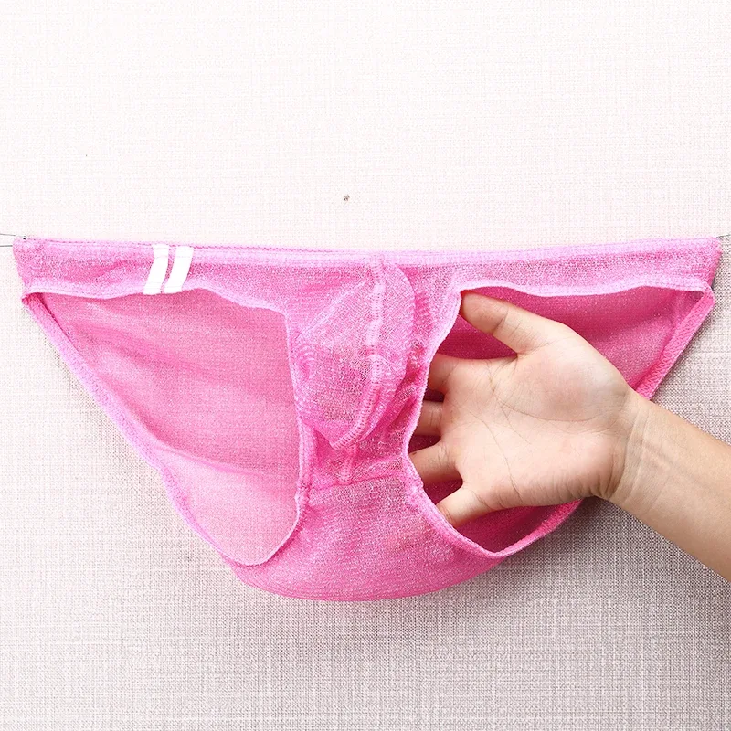 Panlalaking Underwear Brief na Ultra Manipis Low Rise Mesh Breathable Panty