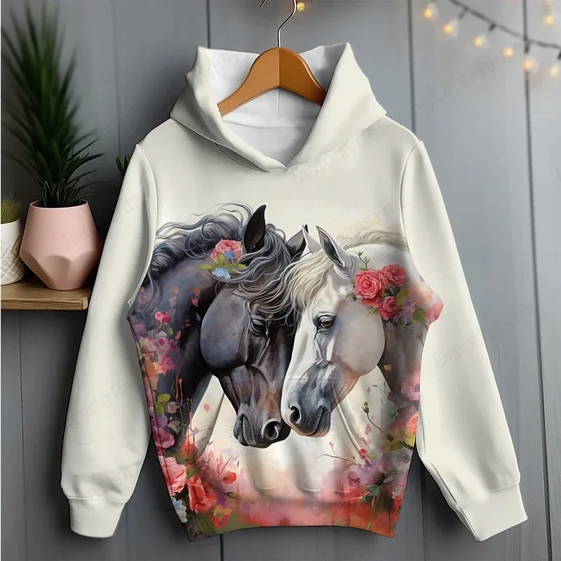 Sweat-shirt Animal drôle poulet écureuil cheval lapin 3d sweat à capuche imprimé hommes femmes mode surdimensionné vestes à capuche femmes Sweat manteau de rue