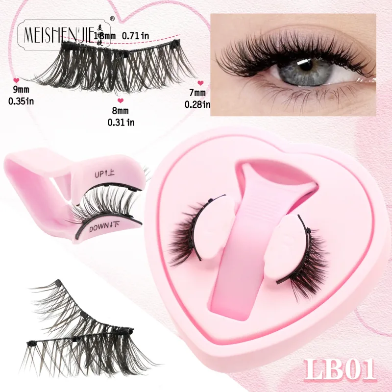 Magnetic Eyelashes 1Pcs No Glue Needed Reusable Natural Look 3D Lashes Easy Apply Soft Magnetic Lashes Kit for Eye Makeup