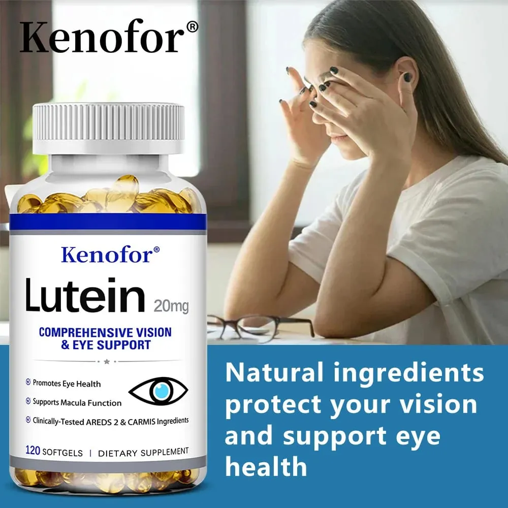 Capsules de lutéine – avec zéaxanthine et vitamine E – Puissant antioxydant pour la santé des yeux, améliore la santé visuelle – 120 capsules — image 4