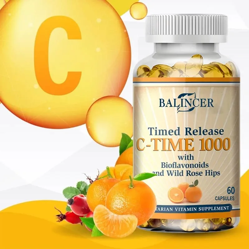 Vitamin C Capsules 1000mg Antioxidant Support Immune Wellness Collagen Synthesis Skin & Bone Joint Health 30/60/120 Capsules
