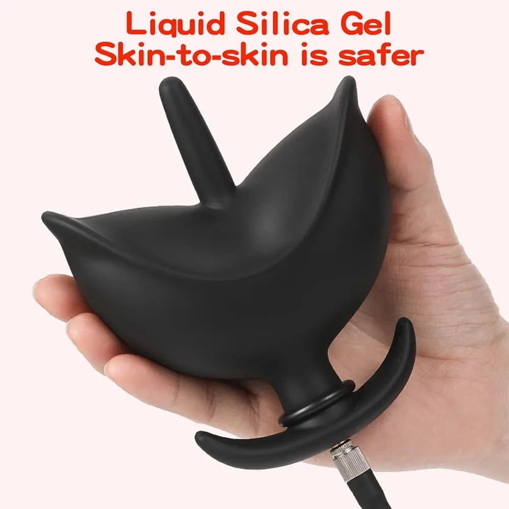 3D Flower Anal Expander Expand Inflatable Anal Plug Enema Training Buttplug Anal Butt Dilator Ass Prostate Sex Toy for Men Women — image 5