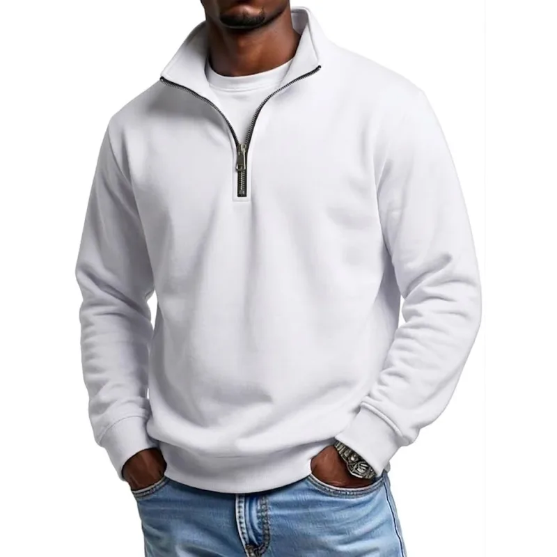 Outdoor Men Zipper Sweatshirts Spring Quarter Zip Pullover Half Zipper Hoodie for Men Gym Man Autumn Solid Men's Sweatshirt Coat