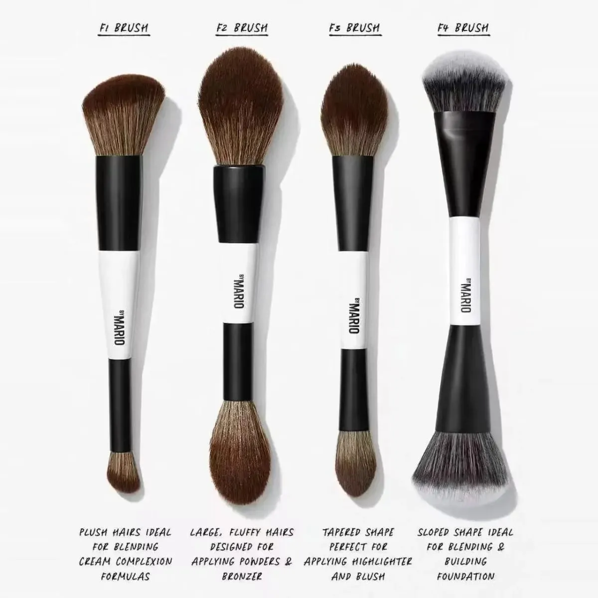 Soft Bristle Blush Highlighter Brush Kit Flawless Soft Glow Face Cosmetic Tools F1 F2 F3 F4 Pro Facial Blending Makeup Brushes