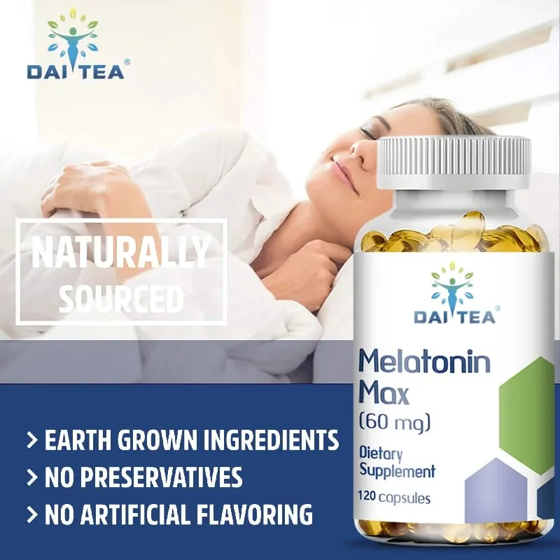 Capsules de mélatonine, complément alimentaire, soulage l'insomnie, aide à améliorer la qualité du sommeil, réduit le temps de réveil, aide à dormir profondément — image 4