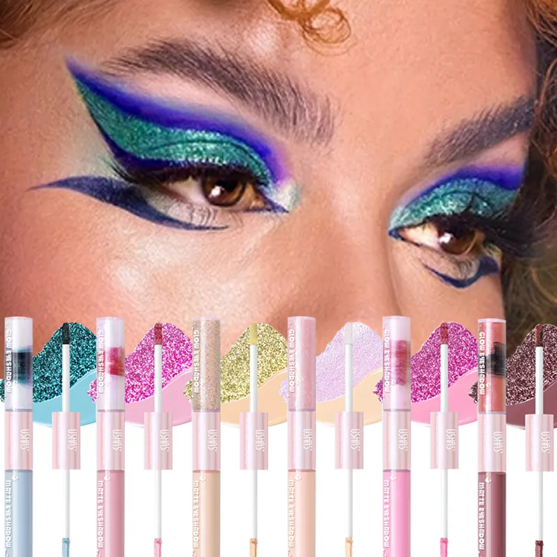 6 Color Waterproof and Sweat Proof Long Lasting Easy To Color Matte Eye Shadow Blue Highlight Natural Liquid Eye Shadow Makeup — image 2