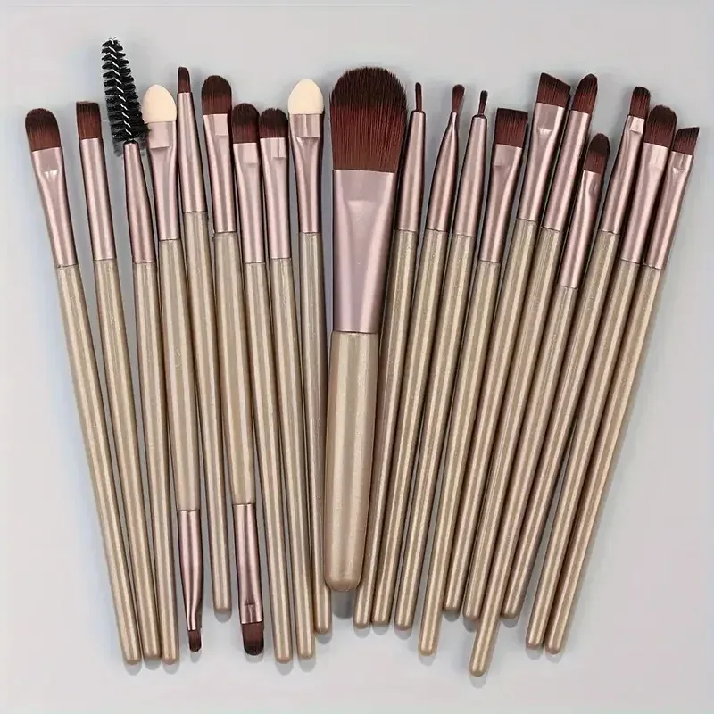 20Pcs Eye Makeup Brushes Set Detail Eyeshadow Brush Makeup Brush White Ultra Soft Eyeshadow Eyeliner Blending Makeup Tool