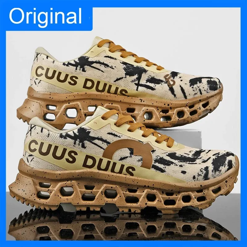 Men Sneakers High-quality Mesh Breathable Hollow Out Soft Sole Rebound Anti Slip Marathon Sports Shoes Comfort Outdoor Running