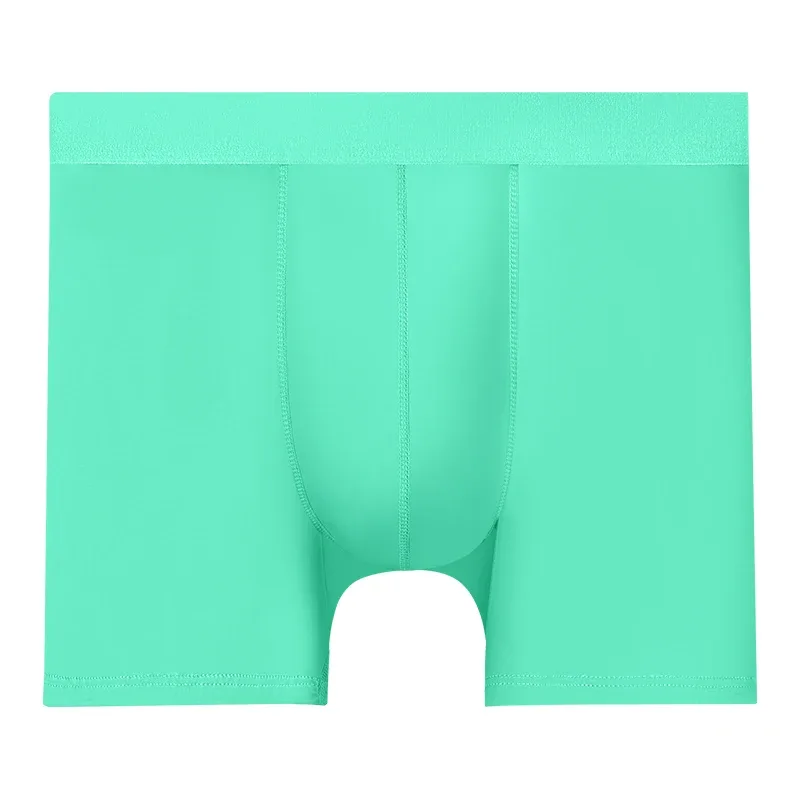 Panlalaking ice silk sports underwear panlalaki sa tag-araw na manipis na suot na binti tumatakbo makahinga malaking sukat pinalawig na pagsusuot ng crotch boxers