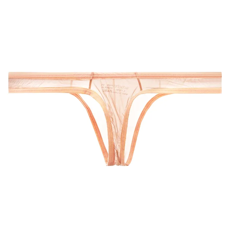 Ultra Thin Sheer Briefs Men Underwear Cooling Knickers Low Rise Bulge Pouch Underpants Soft Mesh Panties Male Thong Pants