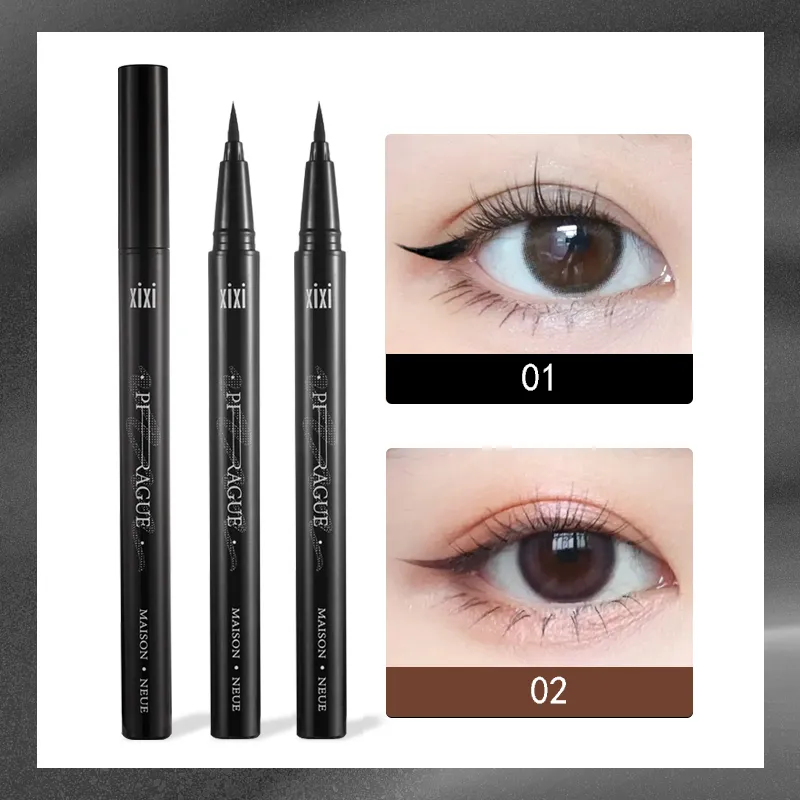 2 Colors Eye Makeup Liquid Eyeliner Long Lasting Waterproof and Non Fading Beauty Make Up Tools Quick Dry Non Halo Dye Eyeliner