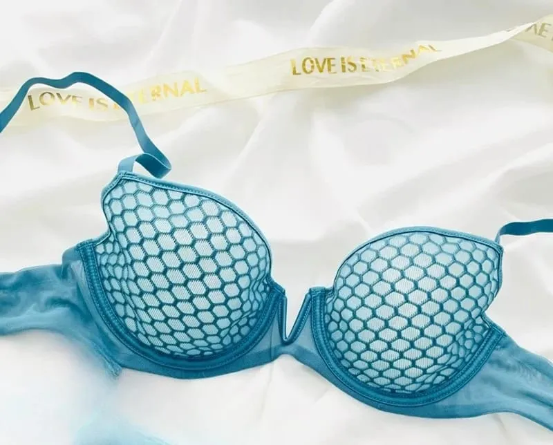 Half Cup Minimizer Bra For Women Summer Ultra Thin Soft Underwire Push‑Up French Deep V Neck Plus Size Brassiere 34‑44 B-C CUP