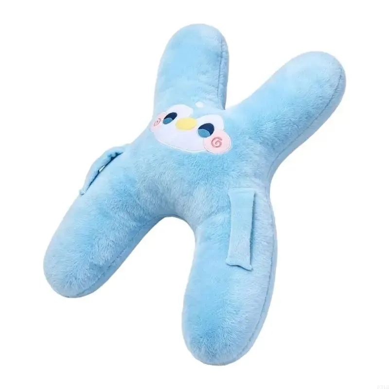 Soft Character Neck Cushion and Plush Lounging Pillow with Cotton Fabric for Rest Breaks Car Travel and Relaxing Indoors P31B