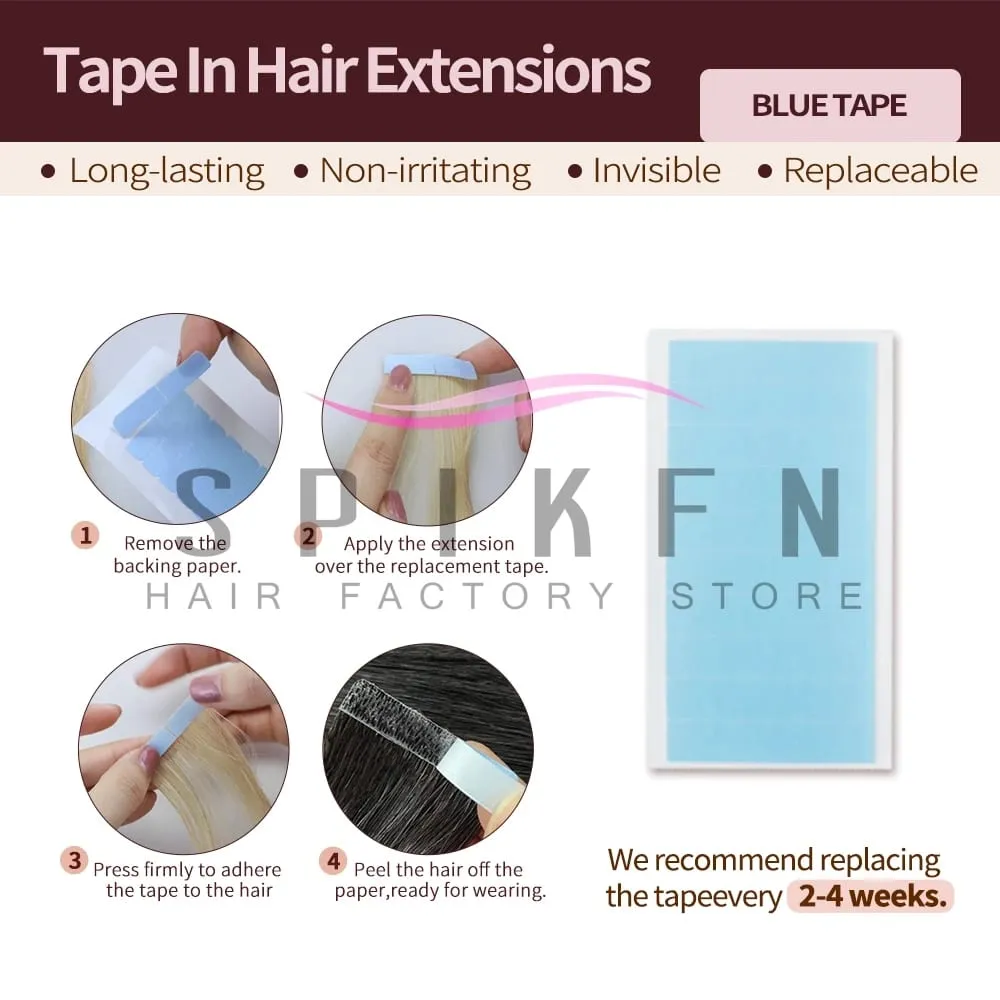 12"-20" Mini Tape Hair Extensions Machine Remy Skin Weft Adhesive Tape In Human Hair Natural Black Brown Blonde Straight 10pcs