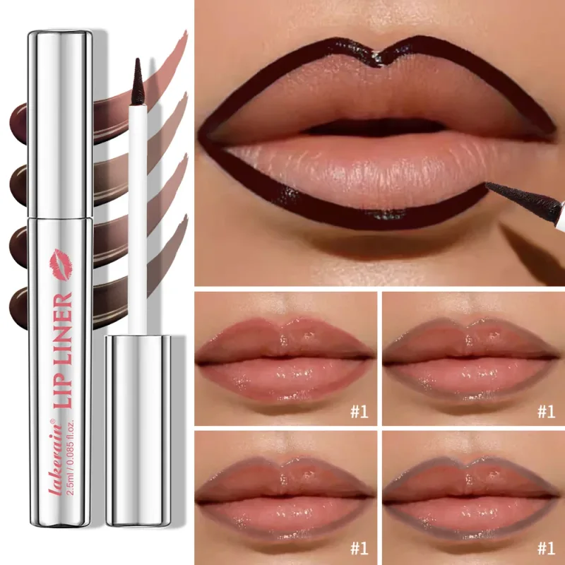 Lakerain Peel Off Lip Liner Waterproof Smudge-proof Lip Liner Long Lasting Color Non-fading Hydrate Nourish Lip Contour Makeup
