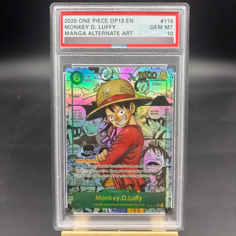 DIY ONE PIECE English Silver Nika Luffy Rating Card OPCG Hancock Ace Teach Zoro Copy Version Anime Collection Cards Gift Toy