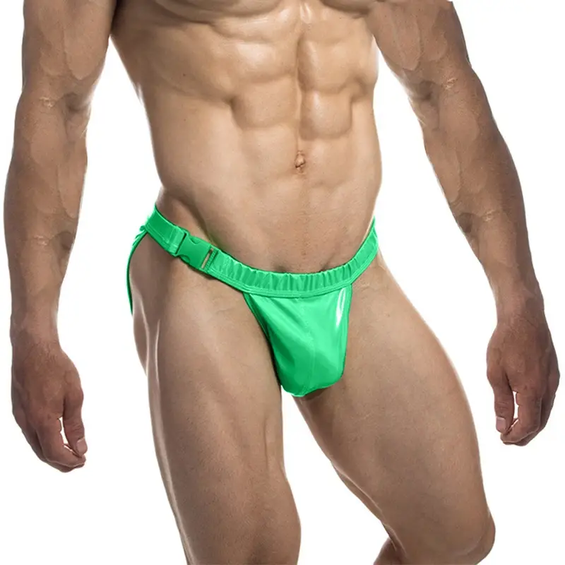 Leather Sexy Gay Male Bikini Men Underwear Brief and Swimwear All in One. You Can Use It As An Underwear or Swimwear,Up To You.