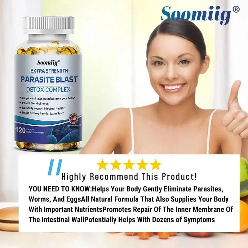 Super Parasite Removal Detoxification Complex 1475 Mg Quickly Eliminates Parasites Intestinal Health Relieves Indigestion