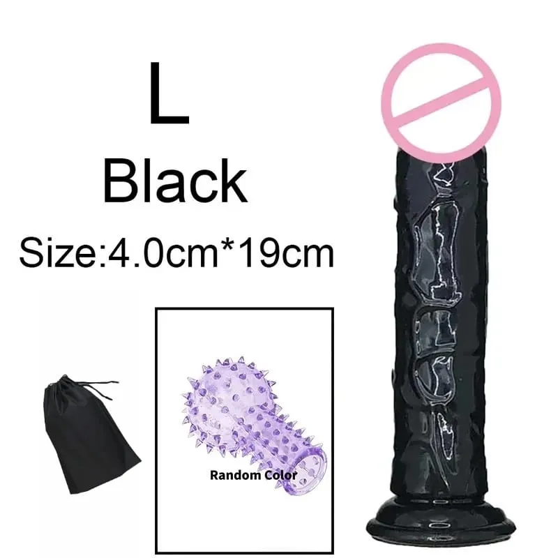 Super Cheap 6 Sizes Realistic Soft Jelly Dildo Butt Plug Anal Plugs Adult Sex Toy for Women and Men Vaginal and Anal Masturbator