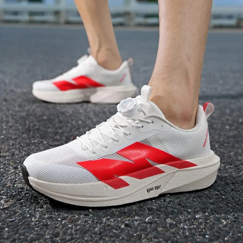 New Men's Carbon Plate Sneakers Outdoor Soft Sole Air Cushion Mesh Sports Running Shoes Light Nonskid Casual Couple Tennis Shoes — image 12