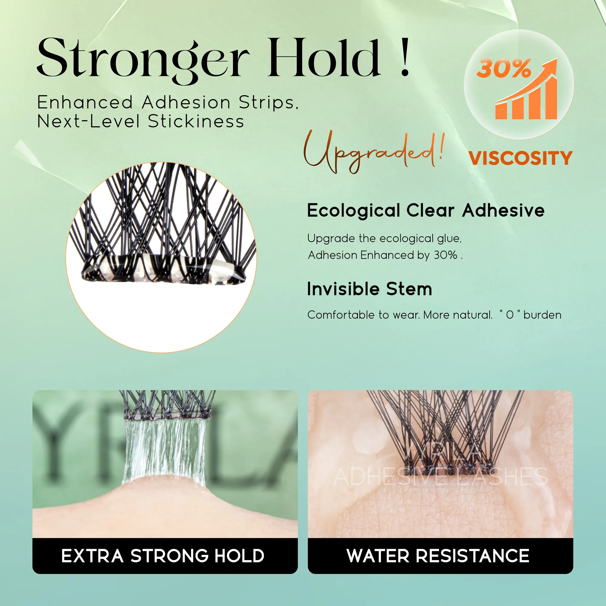 Self Adhesive Eyelashes No Glue Needed Lashes 10‑16mm Pre Glued Cluster Lashes D Curl Soft Natural Press on Lashes — image 4