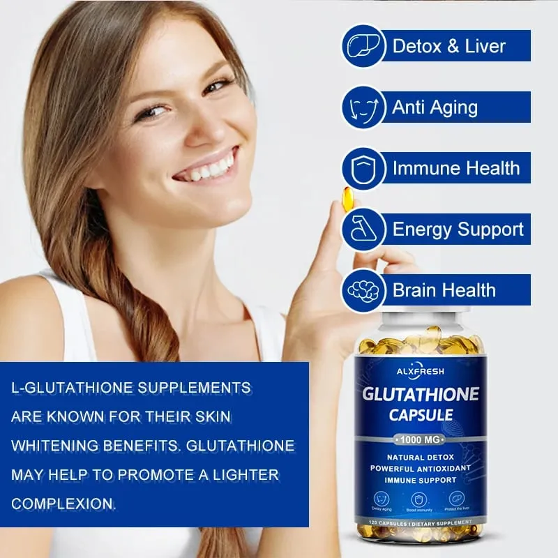 Les suppléments antioxydants de Capsules de glutathion améliorent le système immunitaire et la santé de la peau, blanchissant la beauté, soins de la peau et Anti-âge