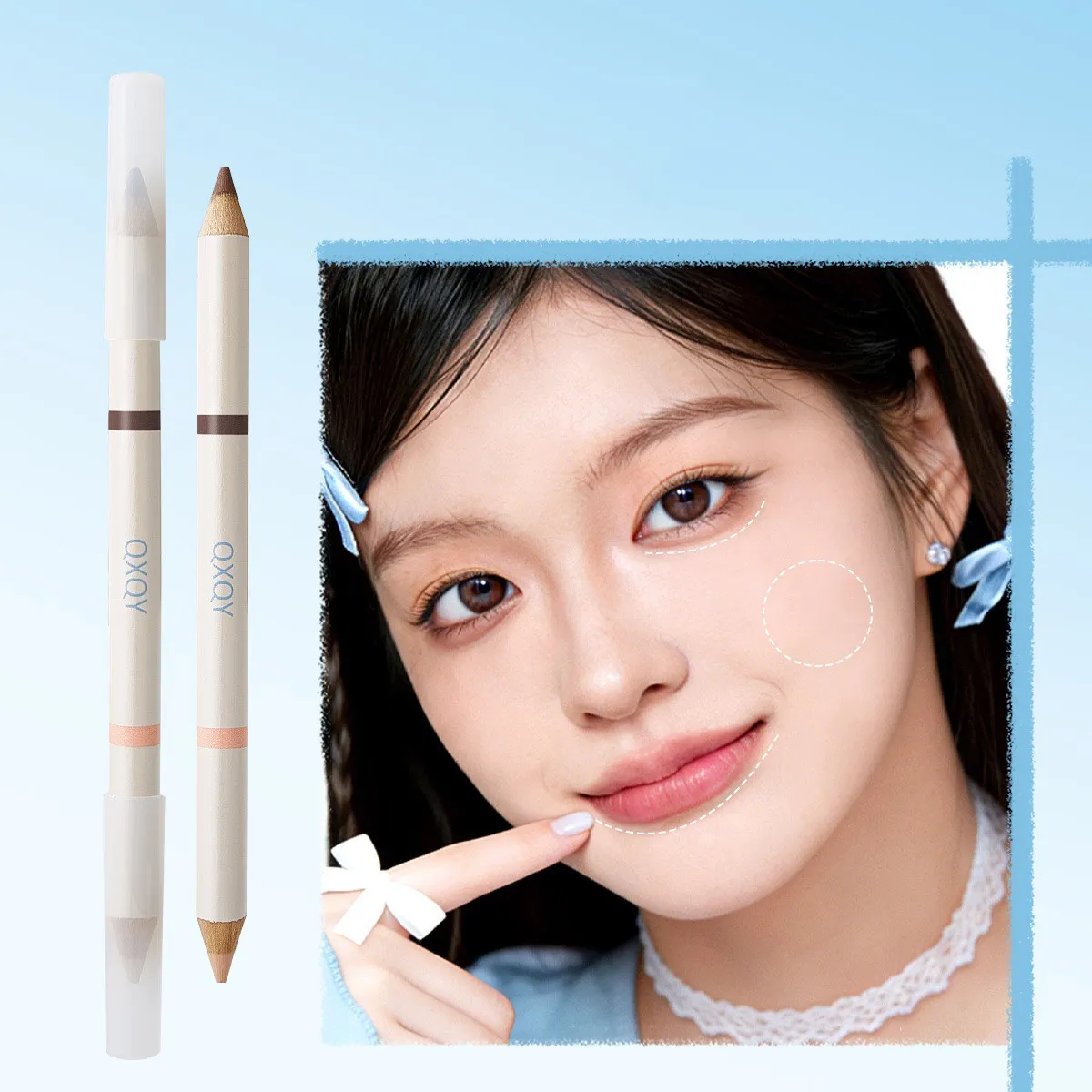 Double Tip Aegyosal Pencil Highlighter Matte Under Eye Tear Bag Liner Arrow Pen Eyeshadow Stick Korean Make Up Women Cosmetics — image 5