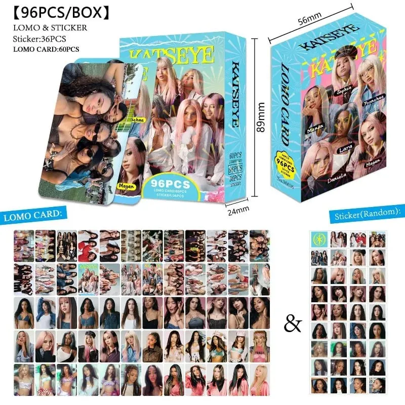 sell well96 katseye peripheral small cards star support photo cards double-sided color printing LOMO cards gift cards