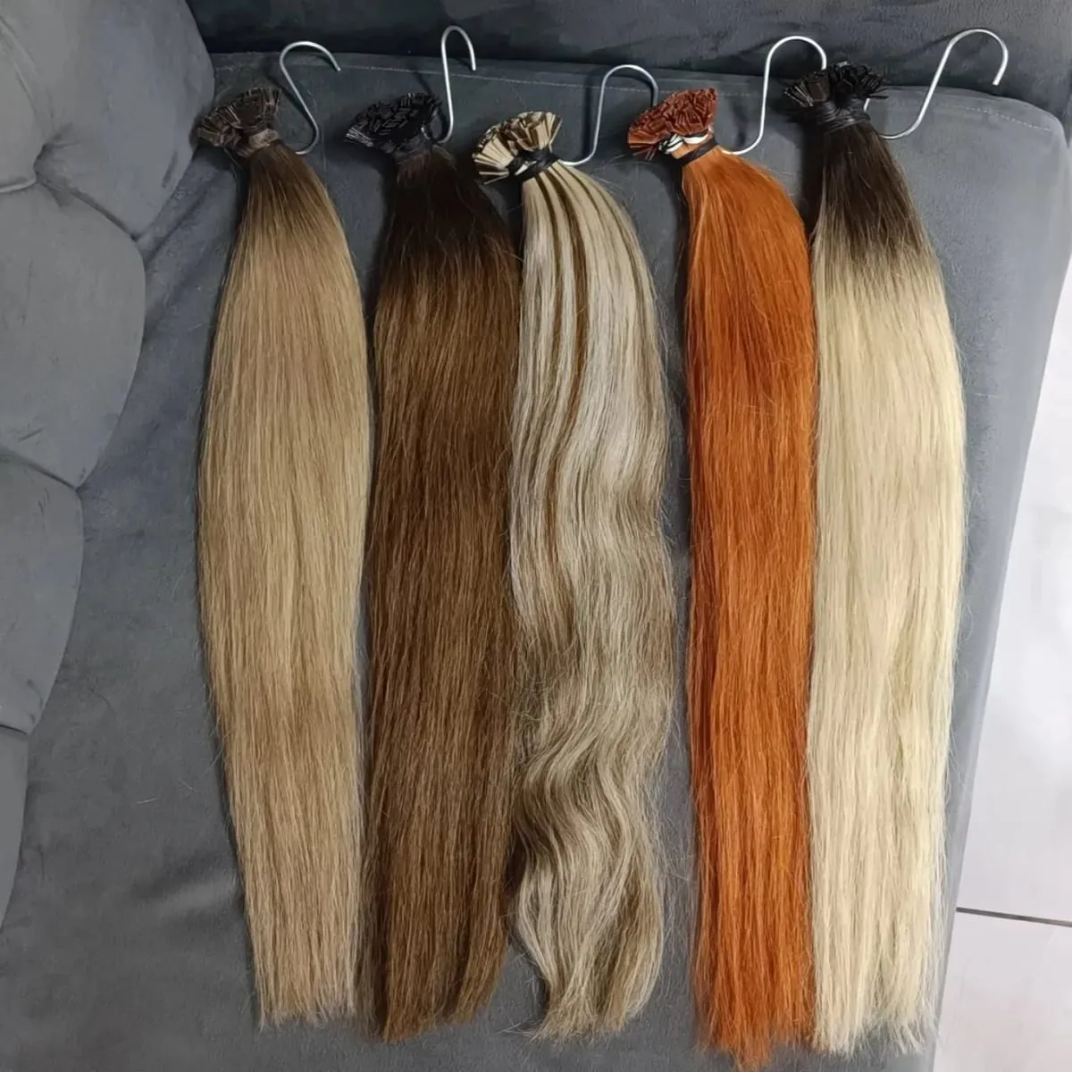 Human Hair Flat Tip Extension Remy Hair18-30inch Real Remy Silky Straight Black Brown Pre Bonded Keratin Fusion Hair