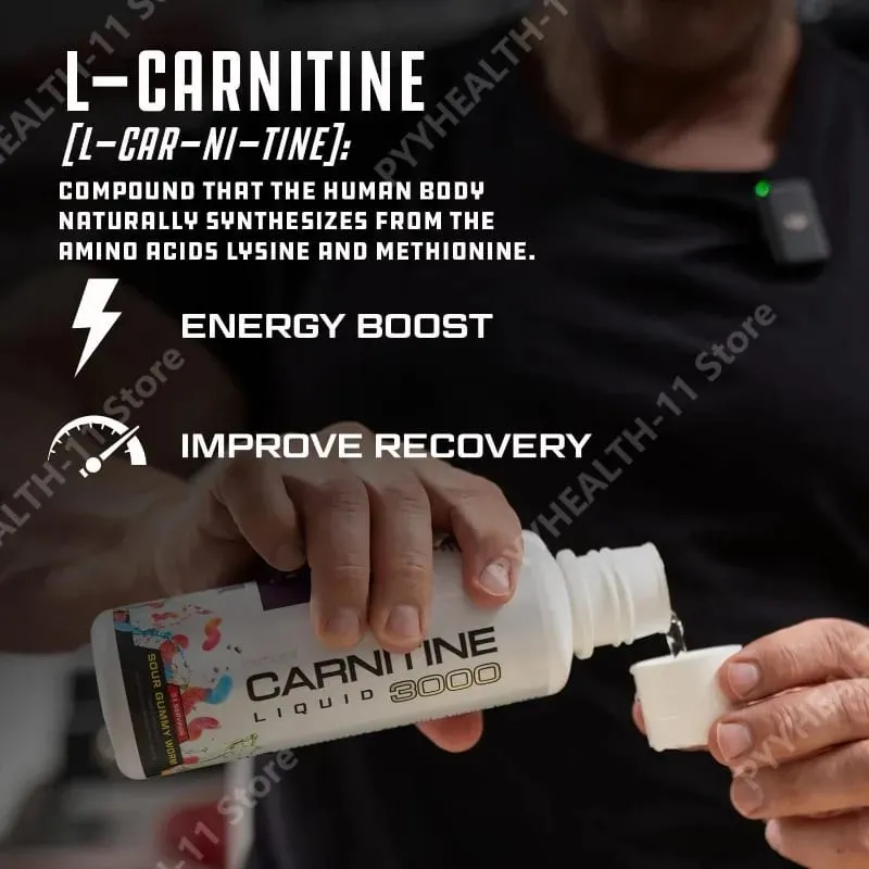 Concentrated Liquid L-Carnitine Formula for Workout Energy Metabolic Support and Fitness Routine Enhancement with Vitamin Blend