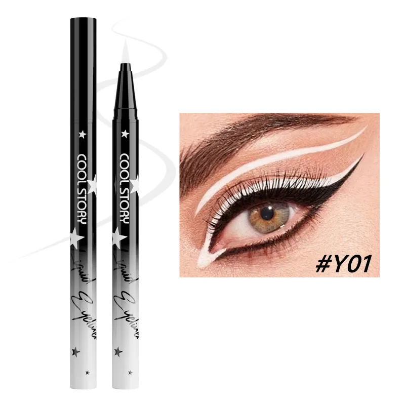 Red White Black Waterproof Eyeliner Pencil Untra-fine Liquid Eye Liner Pen Quick Dry Long Lasting Non Smudge Makeup Cosmetics