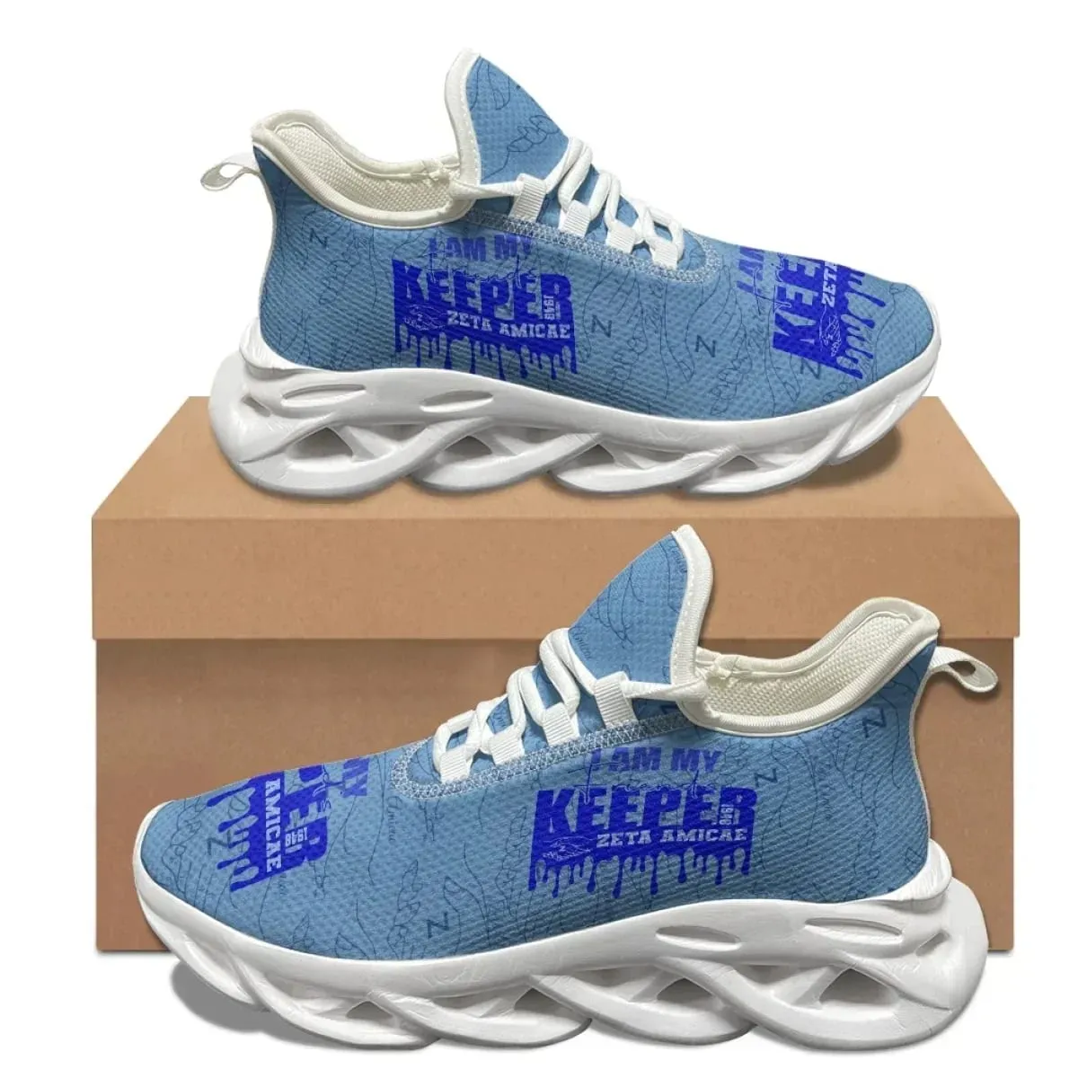Zeta Amicae New Trend 3D Print Casual Mesh Sneakers for Women Lightweight Lace up Shoes Friends of Zeta Platform Shoes Female — image 11