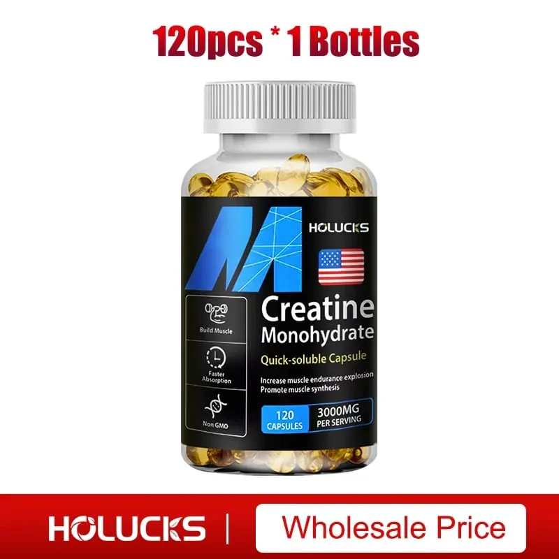 Creatine Monohydrate Supplement Boost Energy Support Muscle Mass Improve Performance for Workout