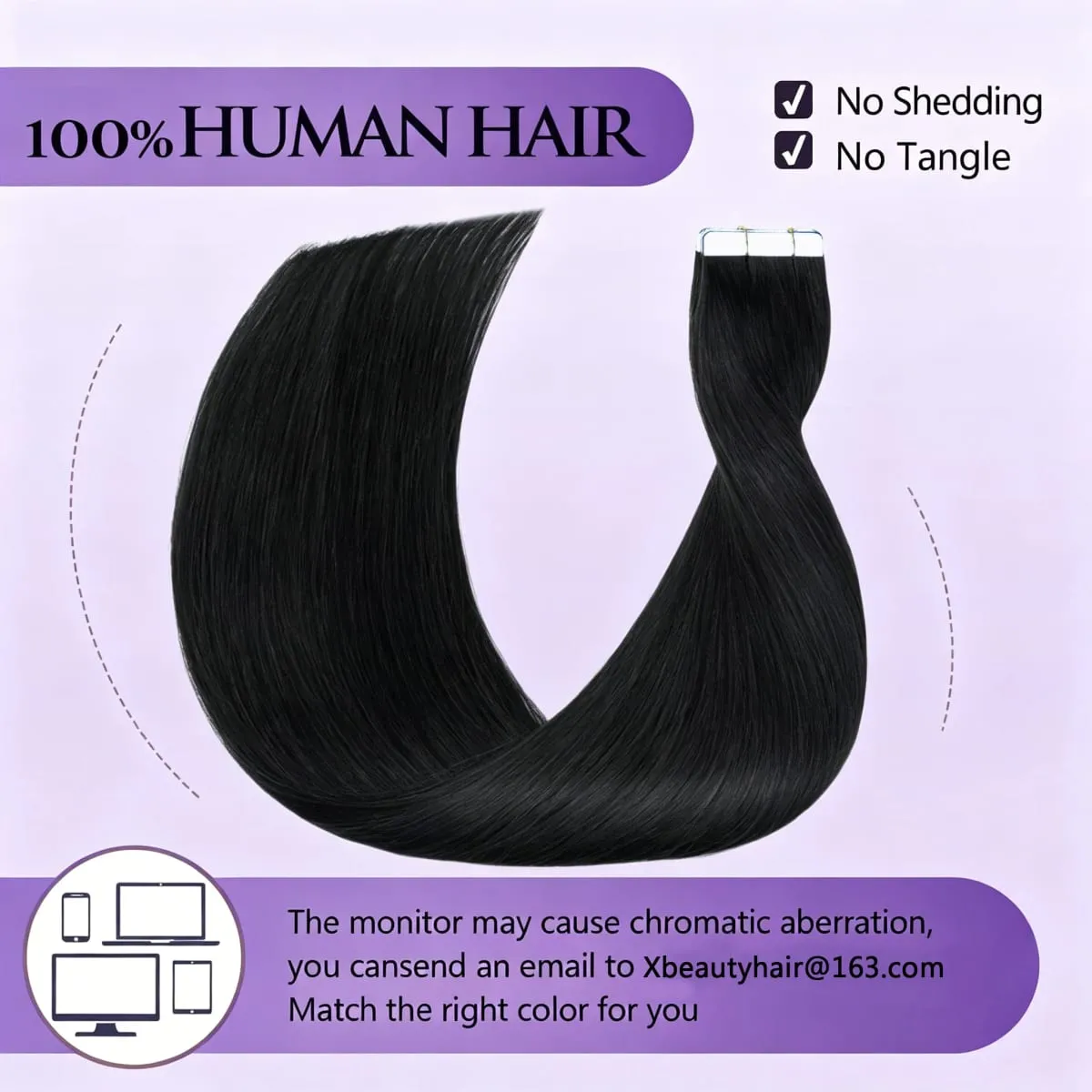 Tape in Hair Extensions Straight Remy Human Hair Seamless Invisible Skin Weft Remy Double Sided Adhesive Vietnamese Human Hair 50g/pack 16-26 inches