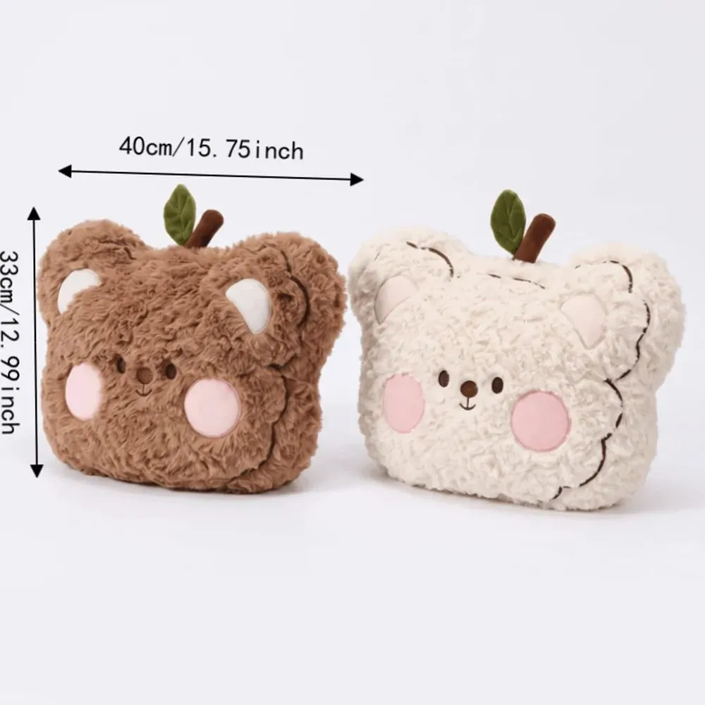 Seat Companion Soft Curly Fluff Bear Pillow Blush Cheek Cute Sofa Cushion Adorable Animal Stuffed Pillow Home Decor