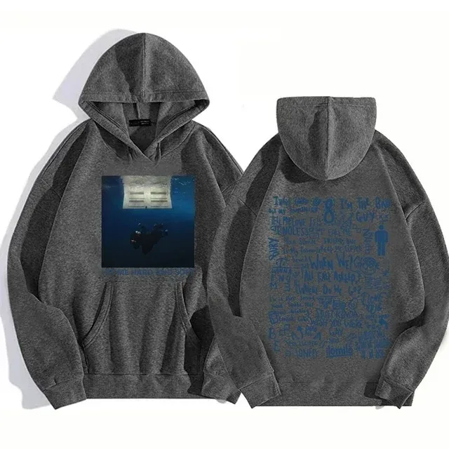 Hit Me Hard and Soft Tour Hoodie Billie Pullover Herr Sångare Grafiskt tryck Höst Vinter Fleece Sweatshirts för fans