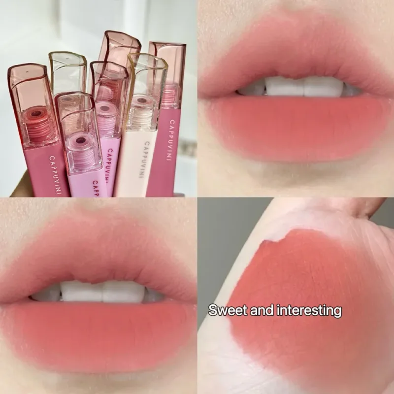 Hedvábně sametový lesk na rty matné rty bahenní voděodolné nepřilnavé kelímky Glaze na rty odolné proti rozmazání neblednoucí tekutá rtěnka korejský make-up — image 7