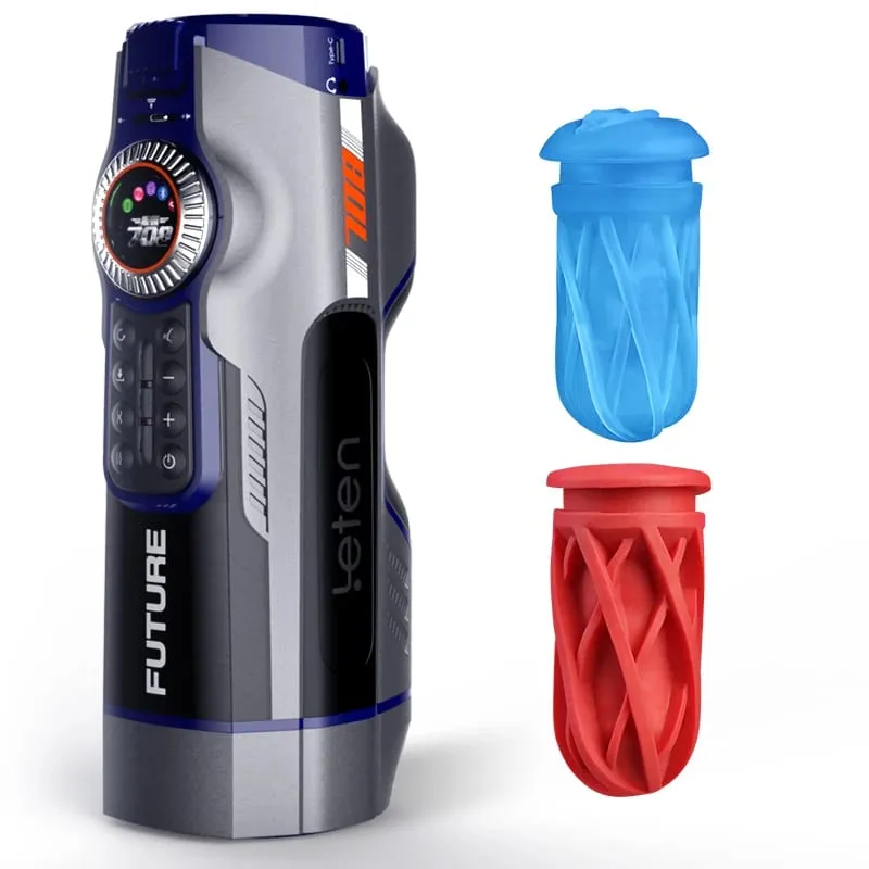 Leten 708-III Quiet Vibrator ความร้อน Moaning USB ชาร์จอัตโนมัติ Telescopic ชายสำเร็จความใคร่ช่องคลอดหีเพศของเล่นสำหรับผู้ชาย