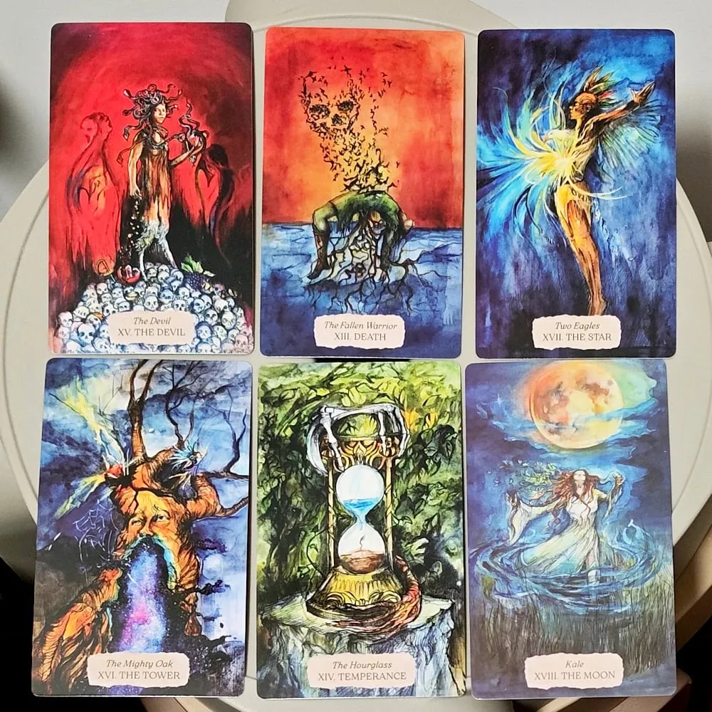 Bonestone & Earthflesh Tarot Deck 12*7cm – A Journey Through Myth Mysticism and Sacred Landscapes